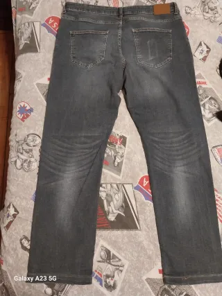 Jeans elasticizzati uomo blu/grigi