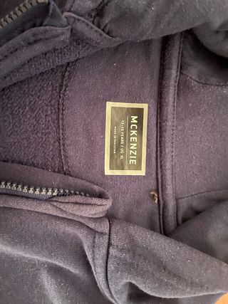 Sudadera McKenzie azul con cremallera