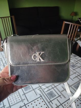 Bolso Calvin Klein plateado mujer