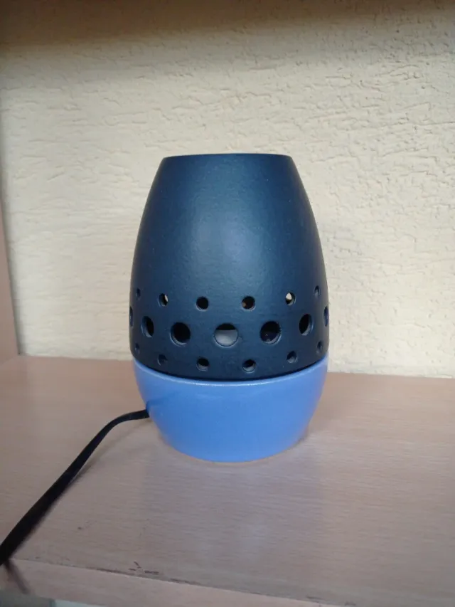 Lámpara quemador de esencias azul