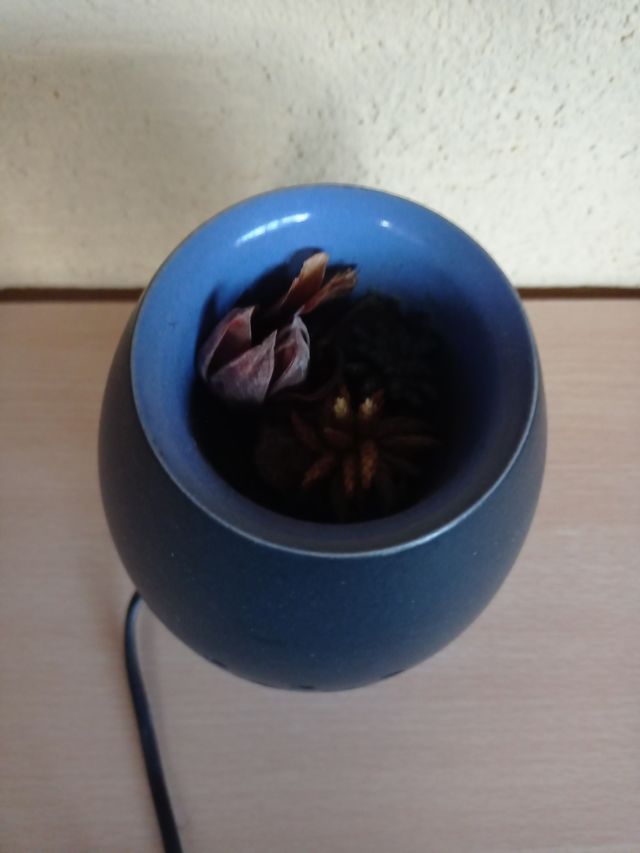 Lámpara quemador de esencias azul