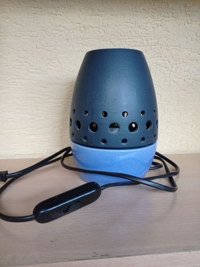 Lámpara quemador de esencias azul