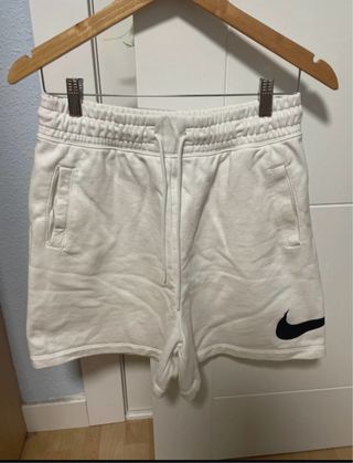 Pantalón corto chándal Nike blanco