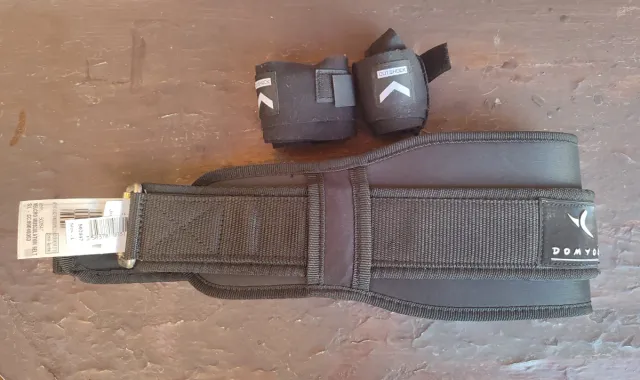 Cinturón Musculación Talla L + Muñequeras