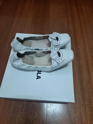 Manoletinas Mascaró blancas talla 38