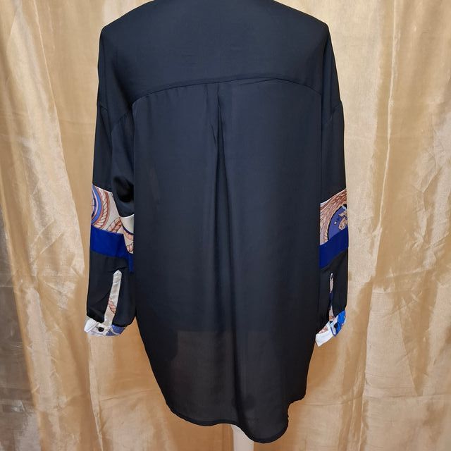 Blusón señora negro y multicolor