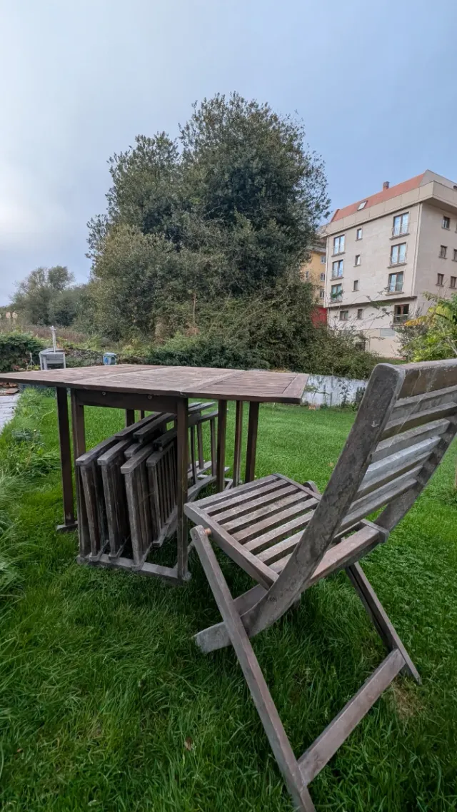 Conjunto Mesa y Sillas Jardín Plegable