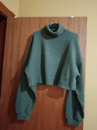 Jersey corto cuello alto verde
