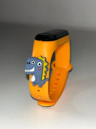Reloj LED infantil dinosaurio naranja