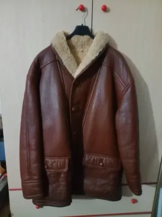 Giaccone Pelle Marrone Uomo XL