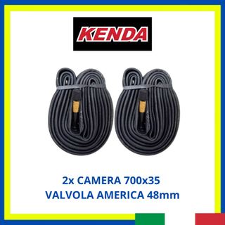 2x Camere d'aria Kenda 700x35 Valvola America 48mm