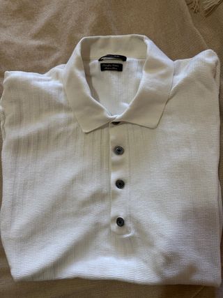 Polo Massimo Dutti punto blanco Talla M
