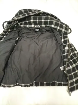 Chaleco acolchado Zara cuadros M