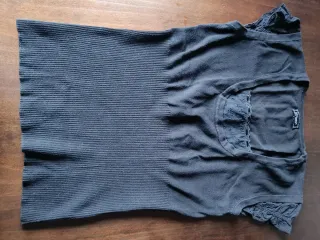 Camiseta de punto sin mangas negra