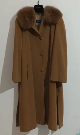 Cappotto lungo cammello vintage 48 Made in Italy 