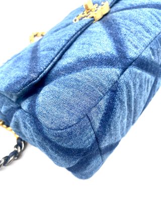 Bolso Chanel 19 Denim Azul y Dorado