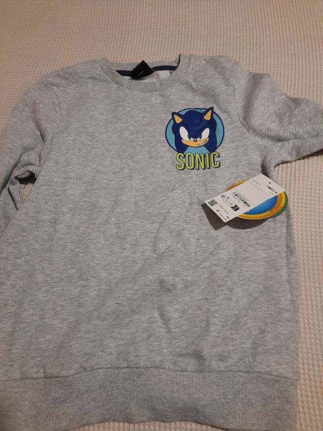 Sudadera Gris Sonic The Hedgehog Talla 146/11Y