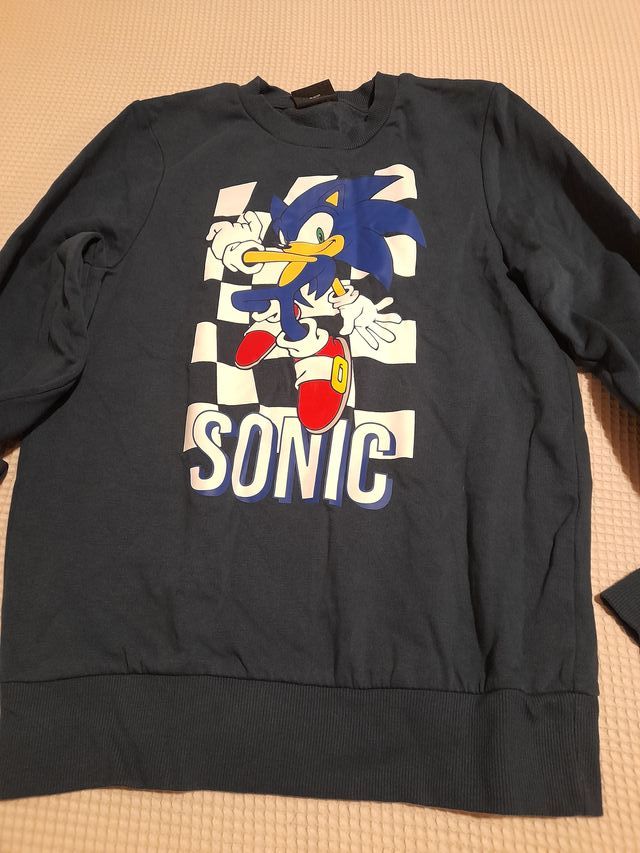 Sudadera Gris Sonic The Hedgehog Talla 146/11Y
