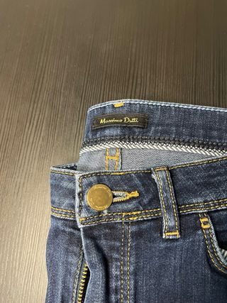 Pantalón Jean Massimo Dutti Mujer Azul