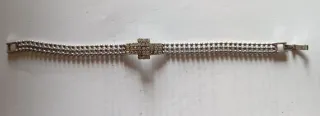 Bracciale con strass a forma di croce