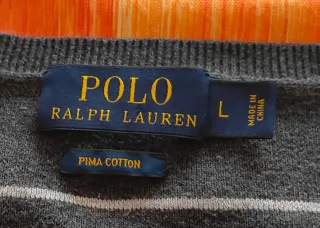 Jersey Ralph Lauren Pima Algodón Talla L Rayas