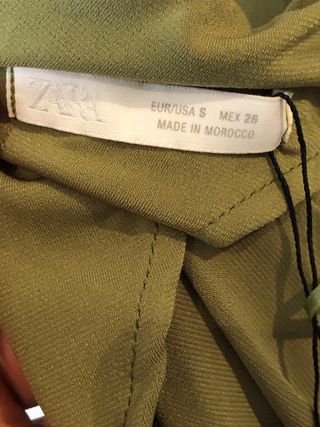 Blusa Zara  Verde Oliva