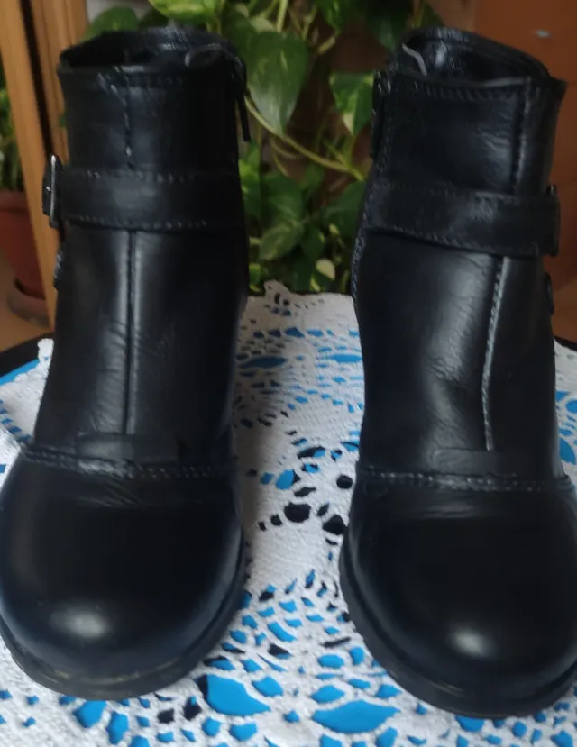 Botines negros mujer piel talla 36