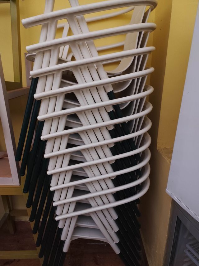 Sillas de terraza apilables (Plástico)