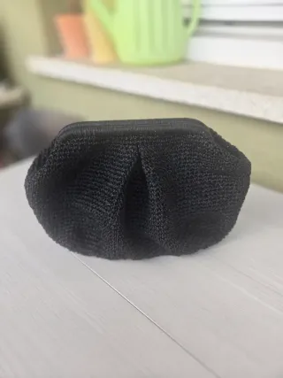 Clutch- Bolso de mano artesanal negro