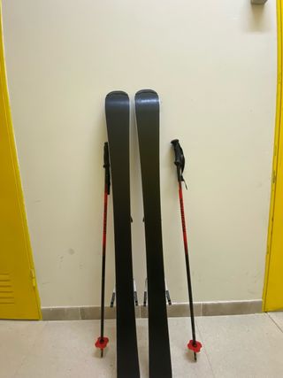 Esquís Salomon JR RACE S 120cm + Bastones 95cm