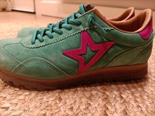 Zapatillas Cetti Mujer Piel Verde/Rosa Talla 37