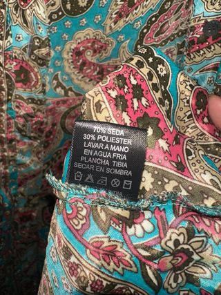 Kimono indio de seda multicolor