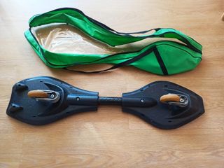 Patinete 2 ruedas con luces y funda. Waveboard