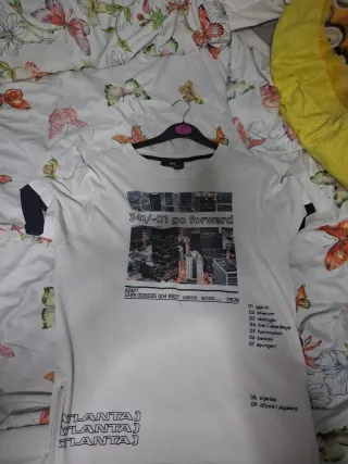 Camiseta Mango Blanca Talla S