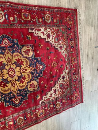 Alfombra hecha a mano de India de lana