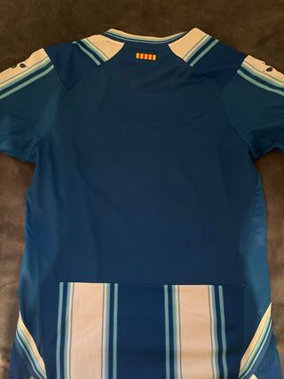 Camiseta de fútbol Kelme azul y blanca