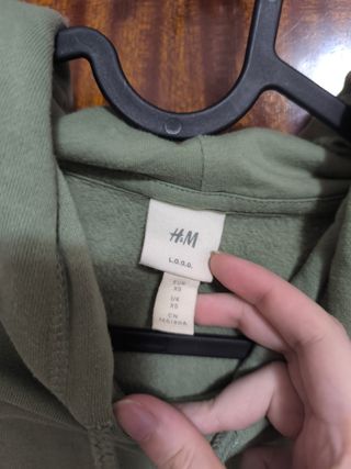 Sudadera H&M Verde Talla XS