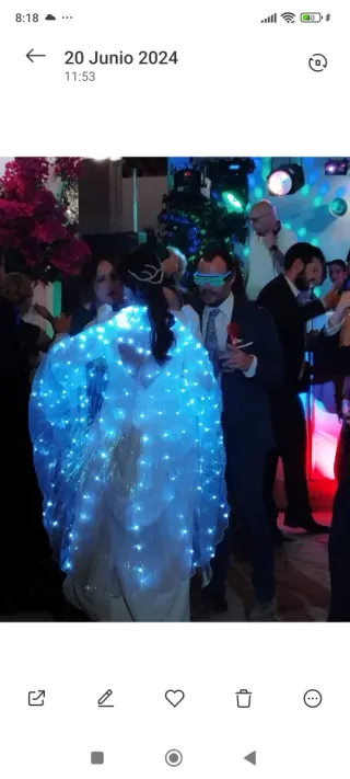 Capa de luces LED para bodas