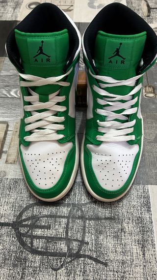 Air Jordan 1 Mid Verdi/Bianche Uomo 44