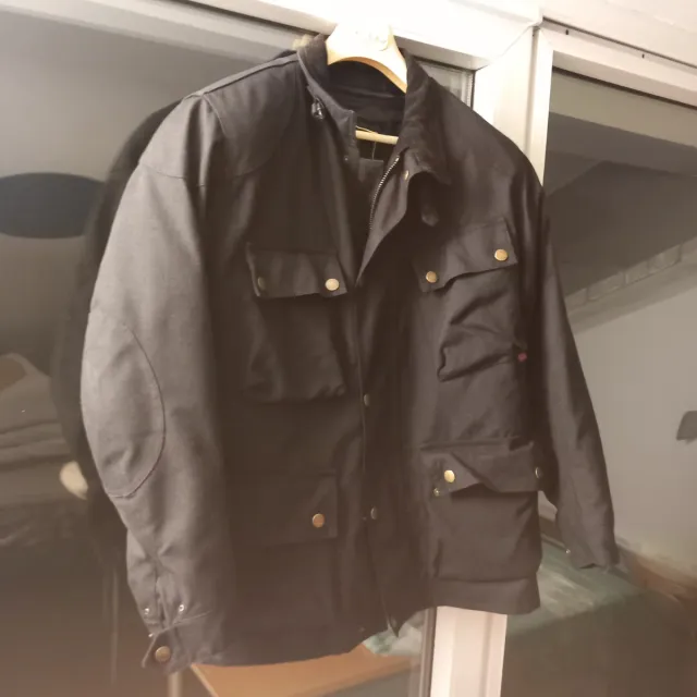 Giubbotto moto nero uomo