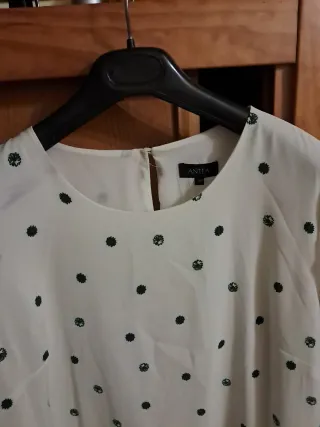 Vestido ANTEA flores verdes 1/2 manga