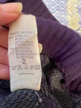 Jersey cuello alto estampado pata de gallo