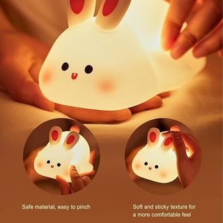 Lampada da notte per bambini Sleepy Silicone Bunny