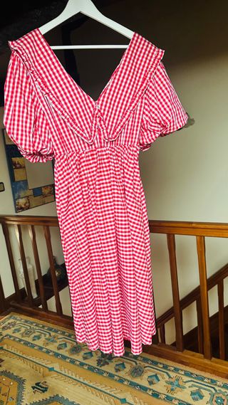 Vestido Vicolo Rojo Cuadros