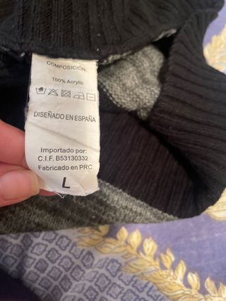 Jersey de rayas cuello alto
