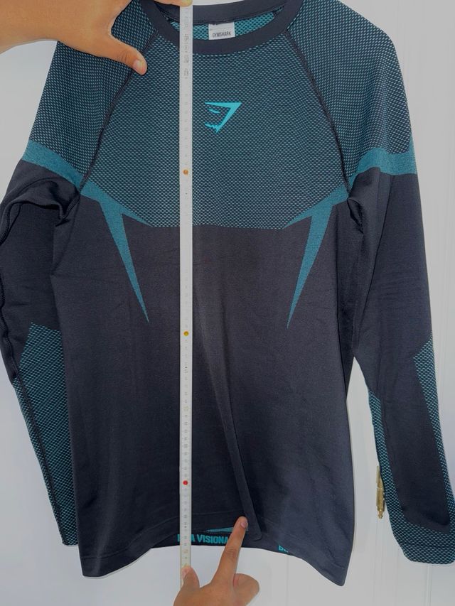 Gymshark Onyx V5 Manga Larga Azul