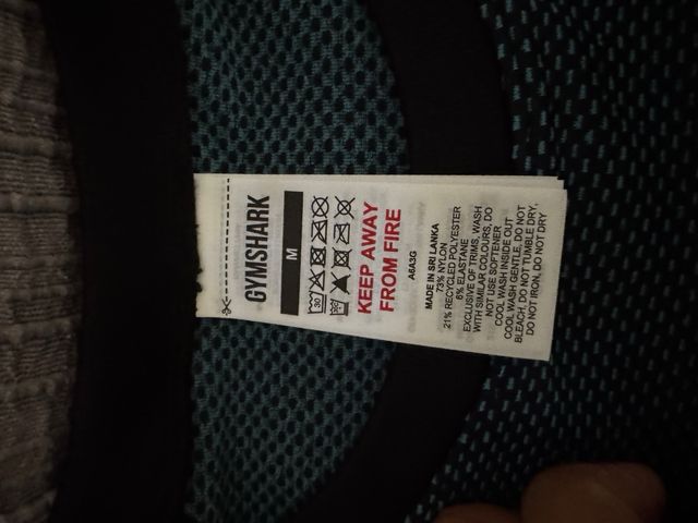 Gymshark Onyx V5 Manga Larga Azul