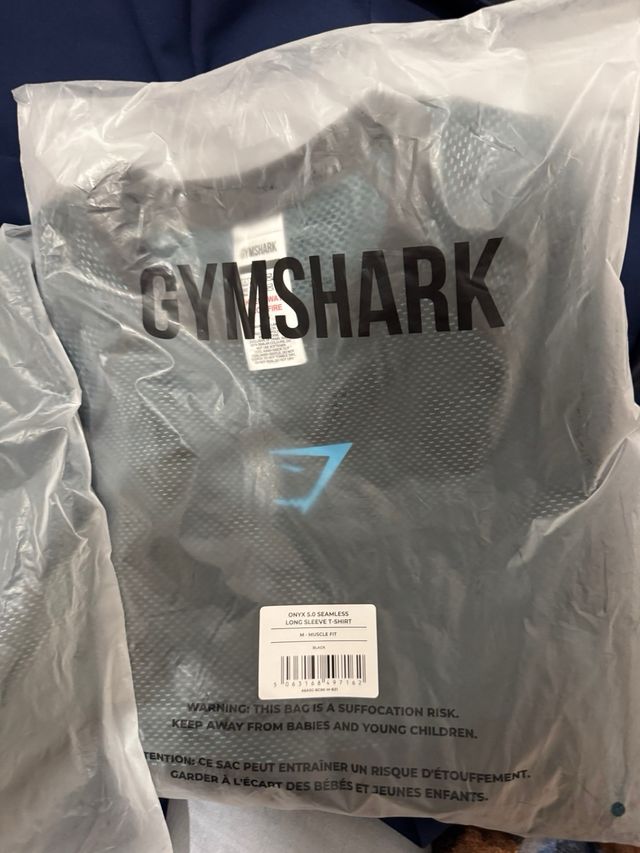Gymshark Onyx V5 Manga Larga Azul