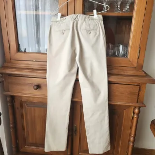 Pantalón Massimo Dutti recto beige
