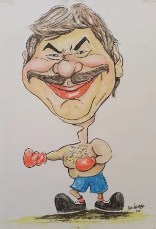 Caricatura Charles Bronson 21x30cm Original